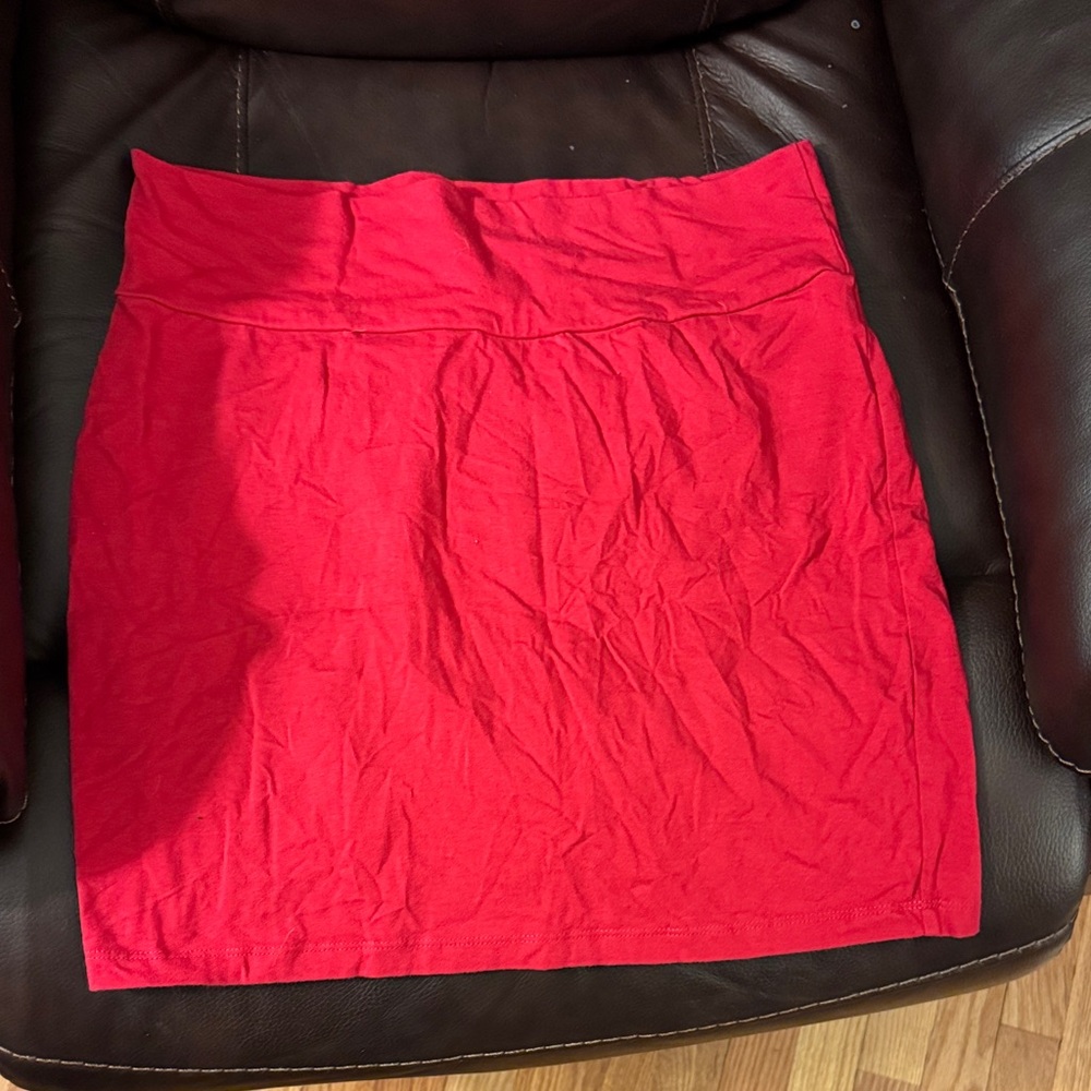Charlotte Russe Vibrant Red Mini Skirt